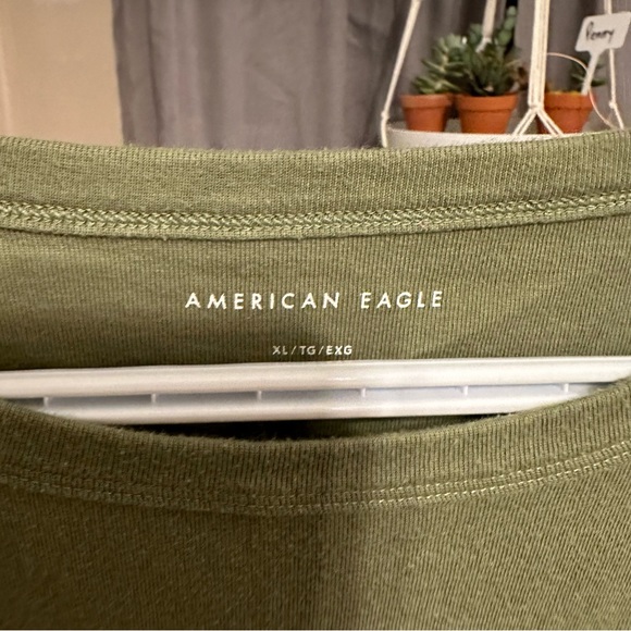 Olive Green Baby Tee • American Eagle • XL - Picture 2 of 3